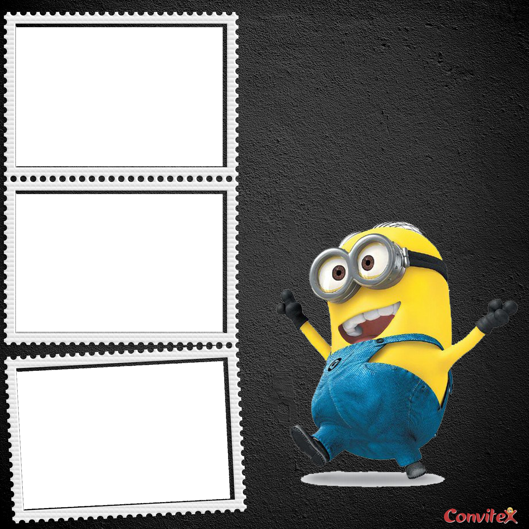 convite minions Com Foto