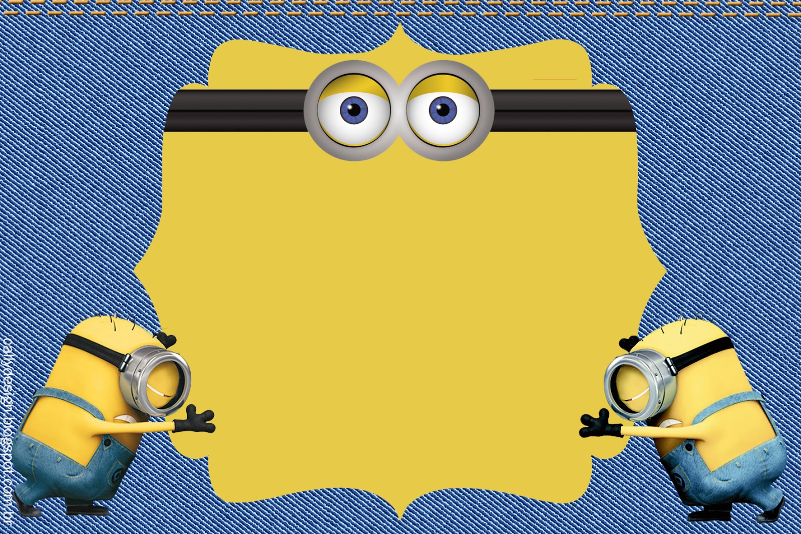 convite minions Para Editar