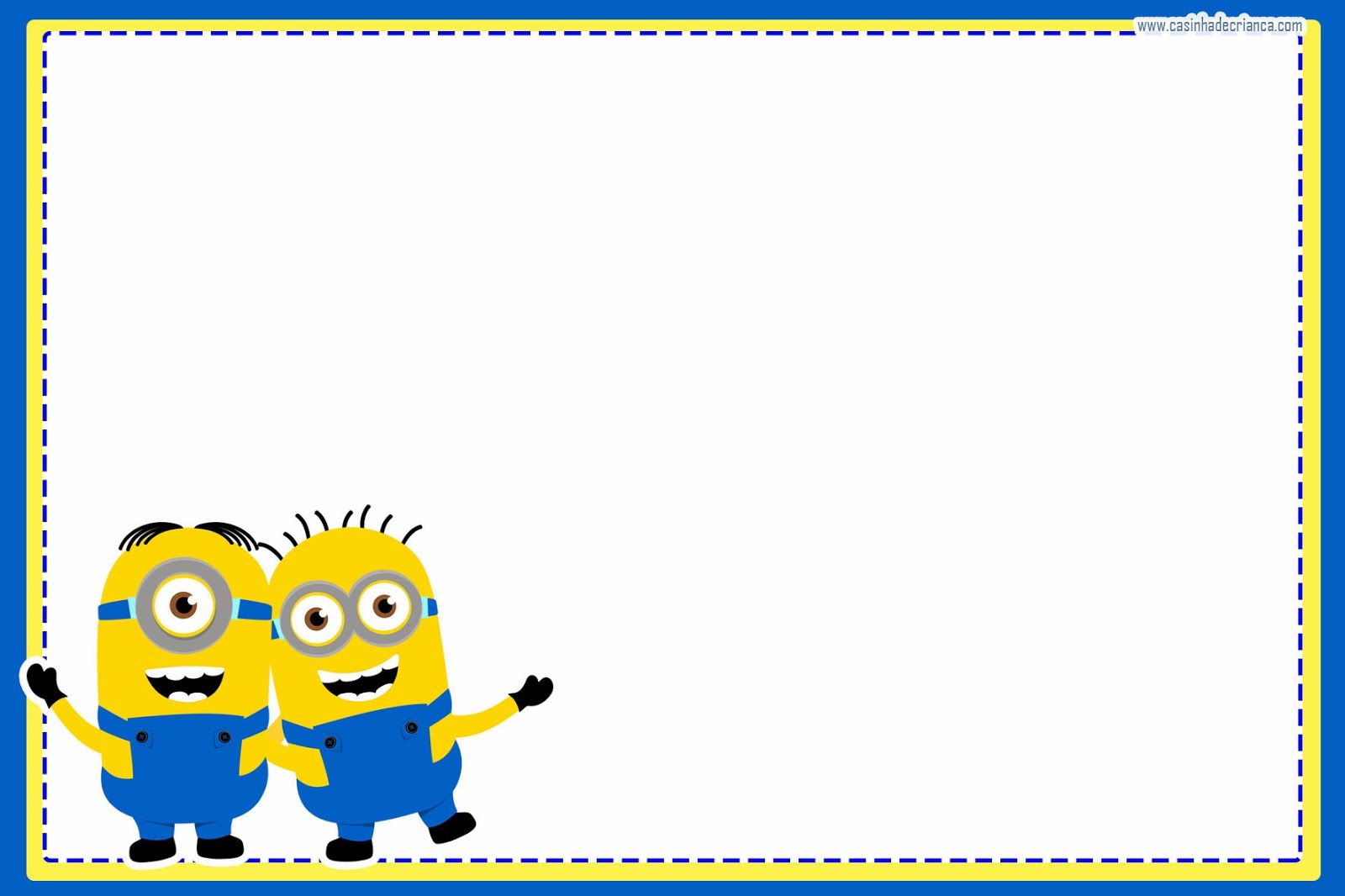 convite minions Para Editar