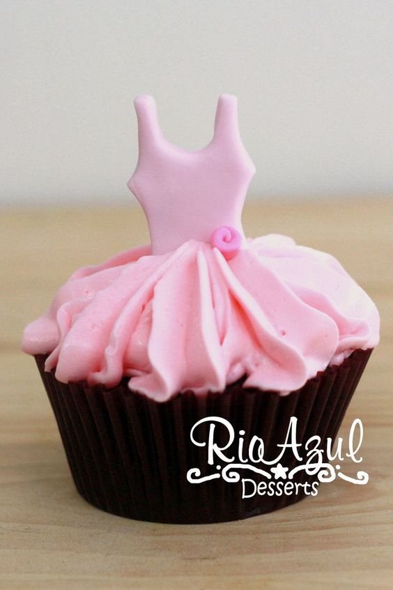 cupcake de bailarina Chantilly