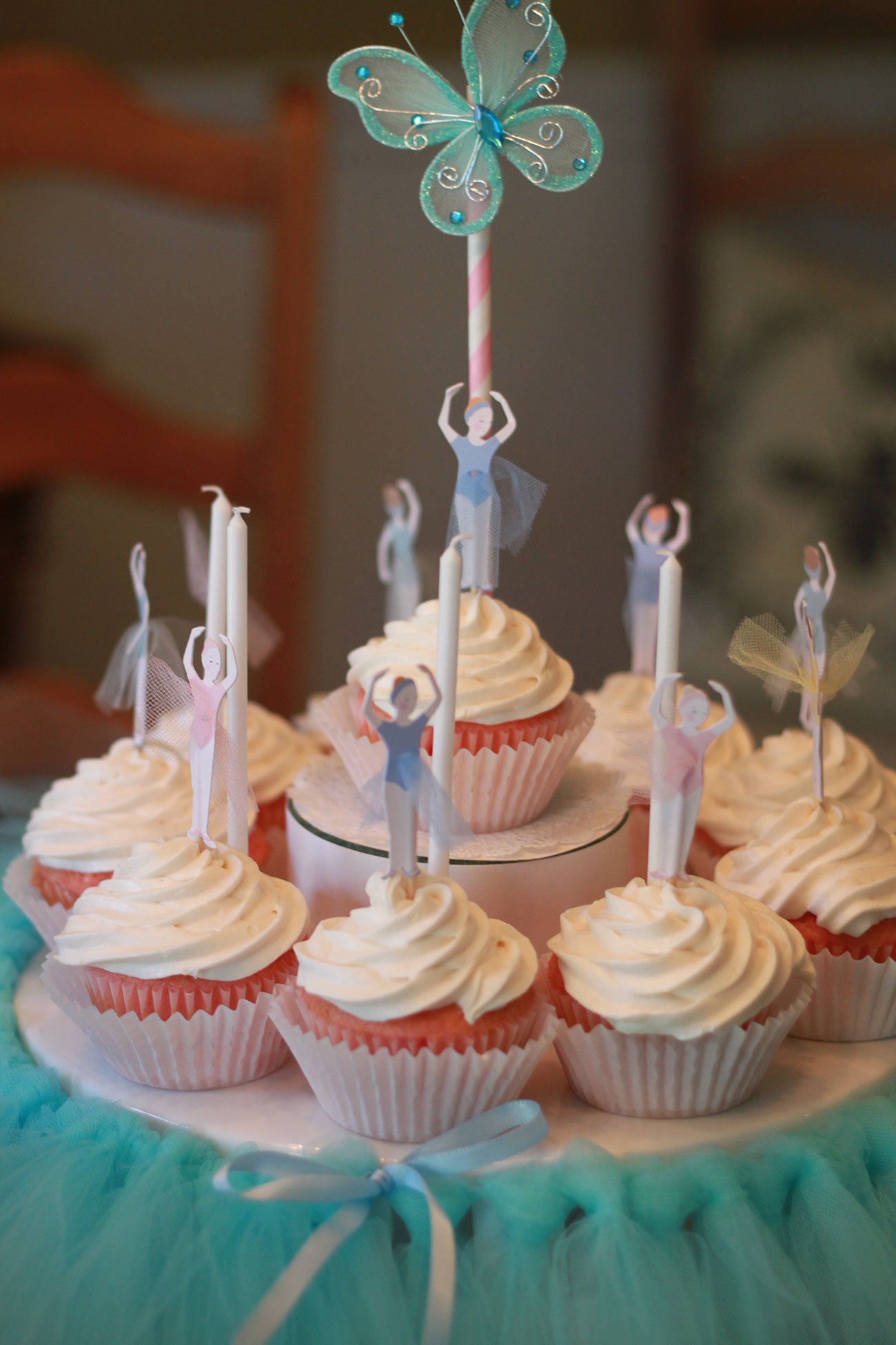 cupcake de bailarina Chantilly