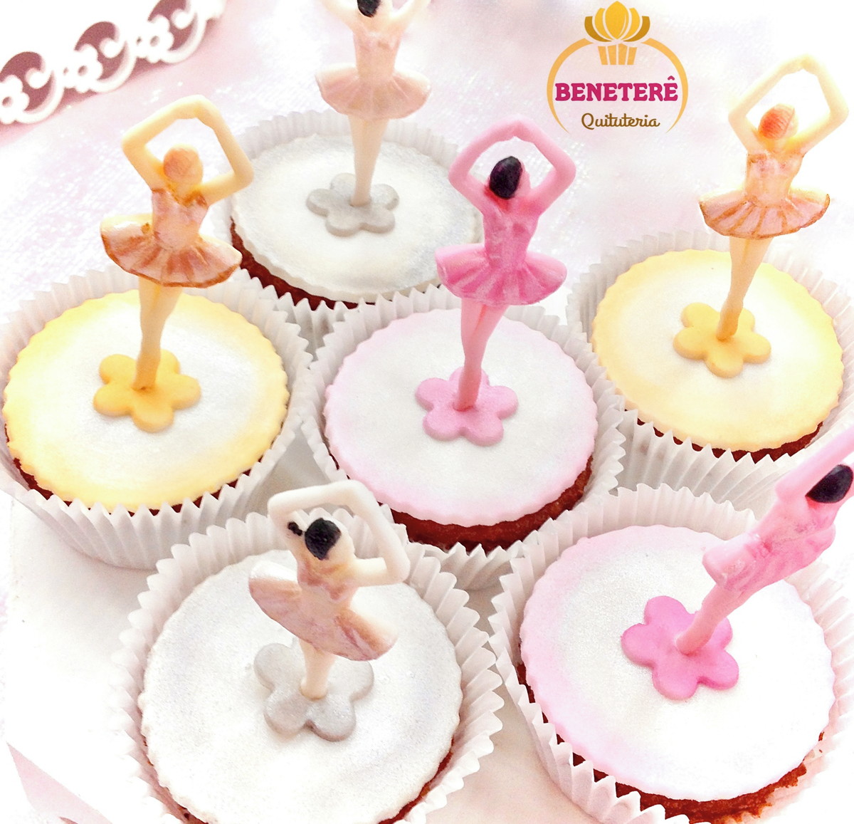 cupcake de bailarina Com Topo