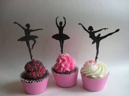 cupcake de bailarina Com Topo