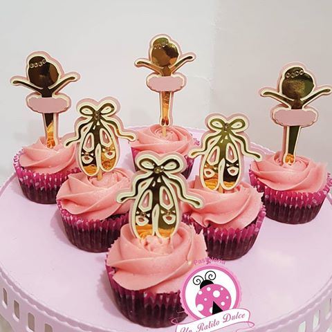 cupcake de bailarina Com Topo