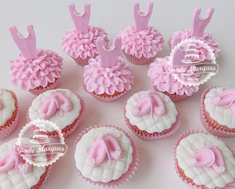 cupcake de bailarina Rosa