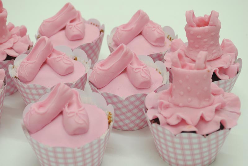 cupcake de bailarina Rosa