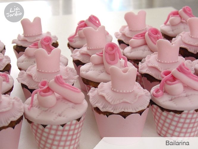 cupcake de bailarina Rosa