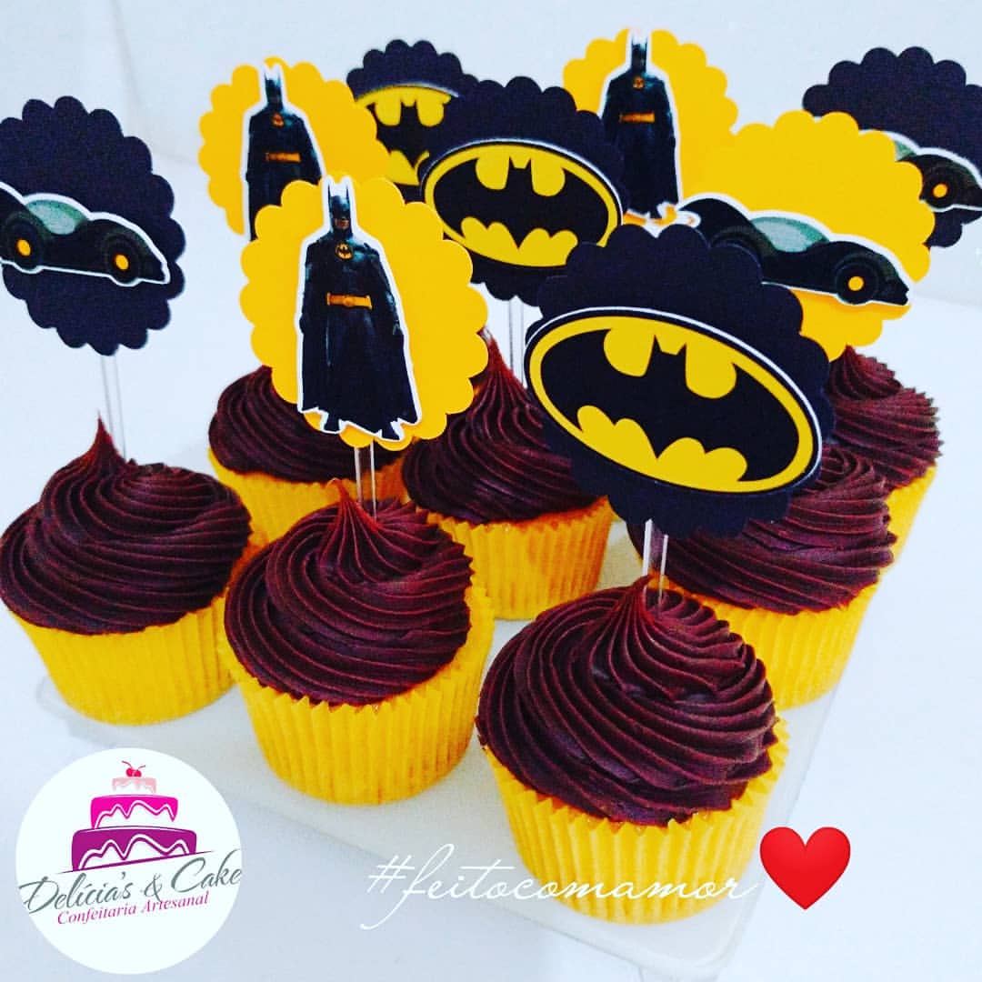 cupcake do batman Topo de Cupcake do Batman