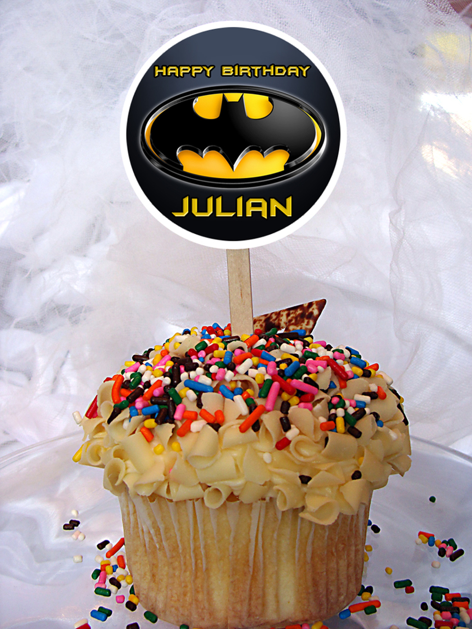 cupcake do batman Topo de Cupcake do Batman