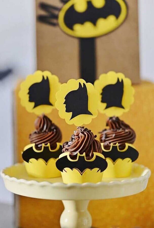 cupcake do batman Topo de Cupcake do Batman