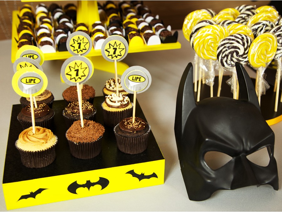 cupcake do batman Topo de Cupcake do Batman