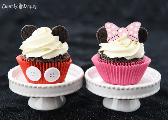 Cupcake Mickey com Minnie