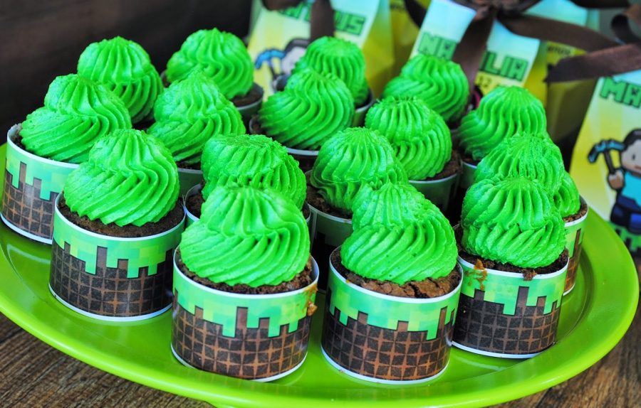 Cupcake Minecraft Com chantilly