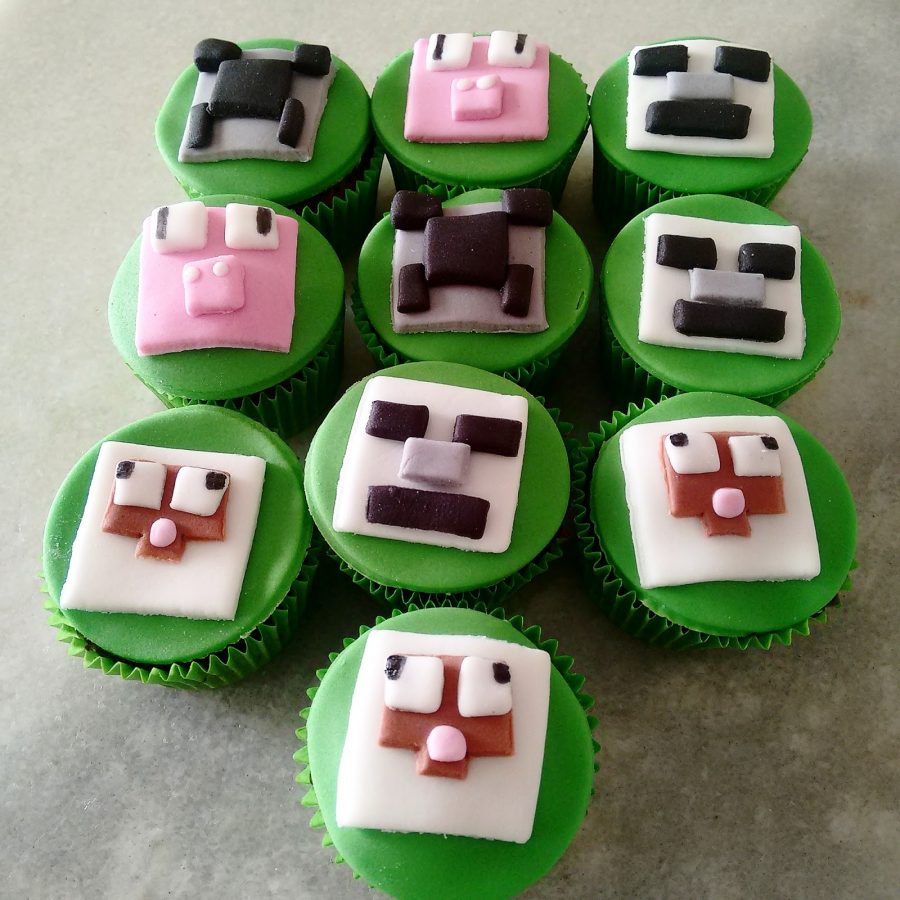 Cupcake Minecraft Com chantilly