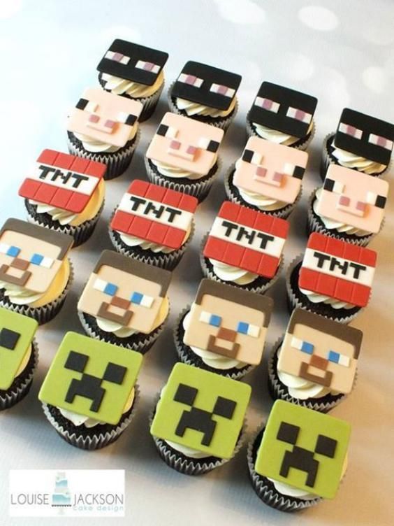 Cupcake Minecraft Com chantilly