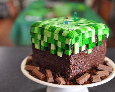 Cupcake Minecraft Com chantilly