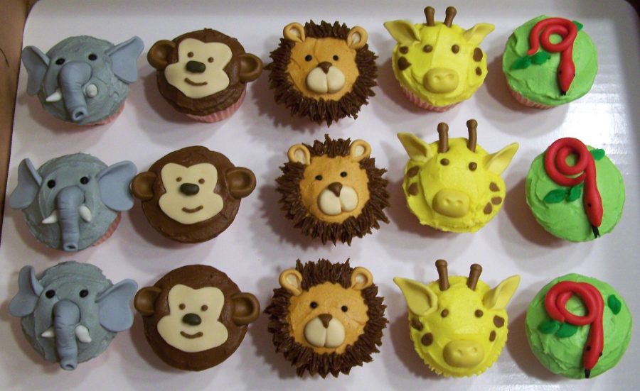 cupcake tema safari