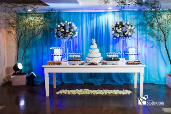 decoracao de casamento Azul