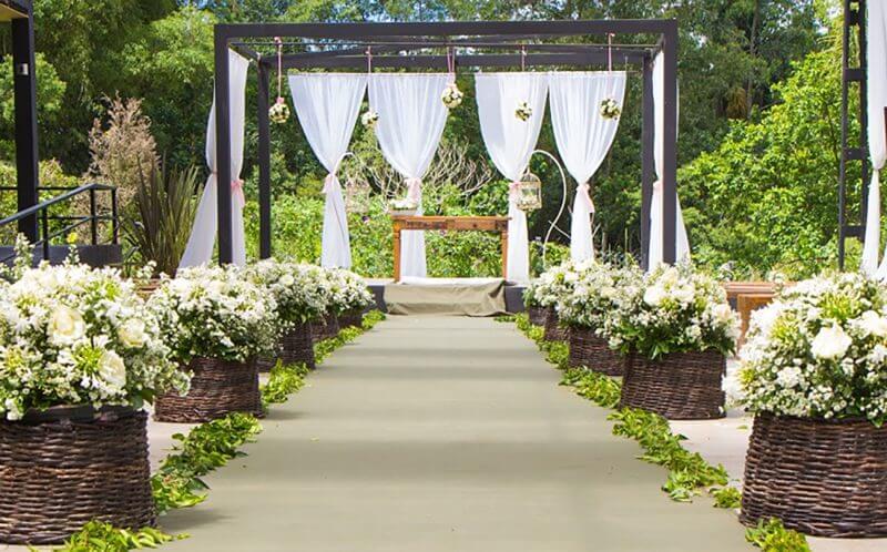 decoracao de casamento Em Chácara