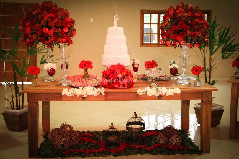 decoracao de casamento Vermelho