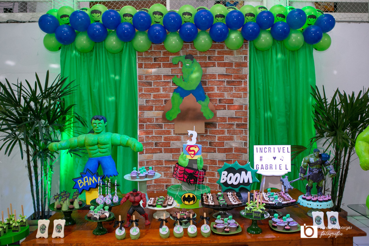 festa infantil Do Incrível Hulk