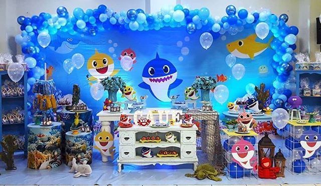 festa baby shark Luxo