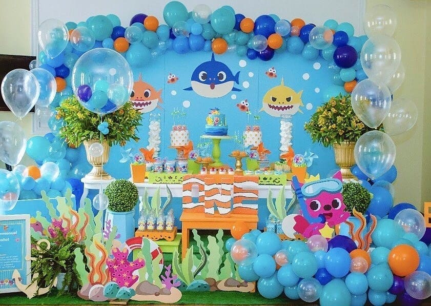 festa baby shark Luxo