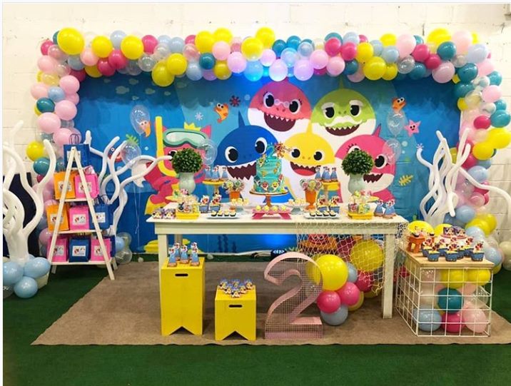 festa baby shark Luxo