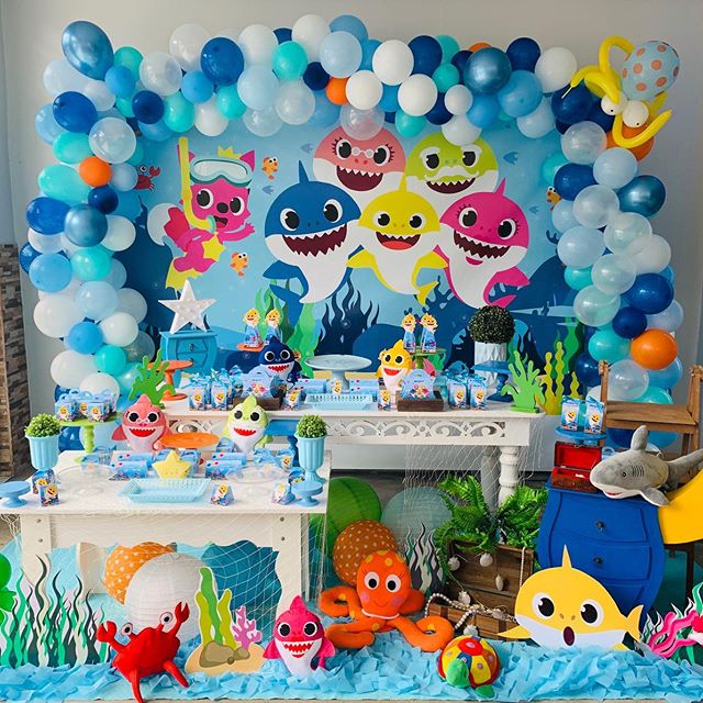 festa baby shark Masculina