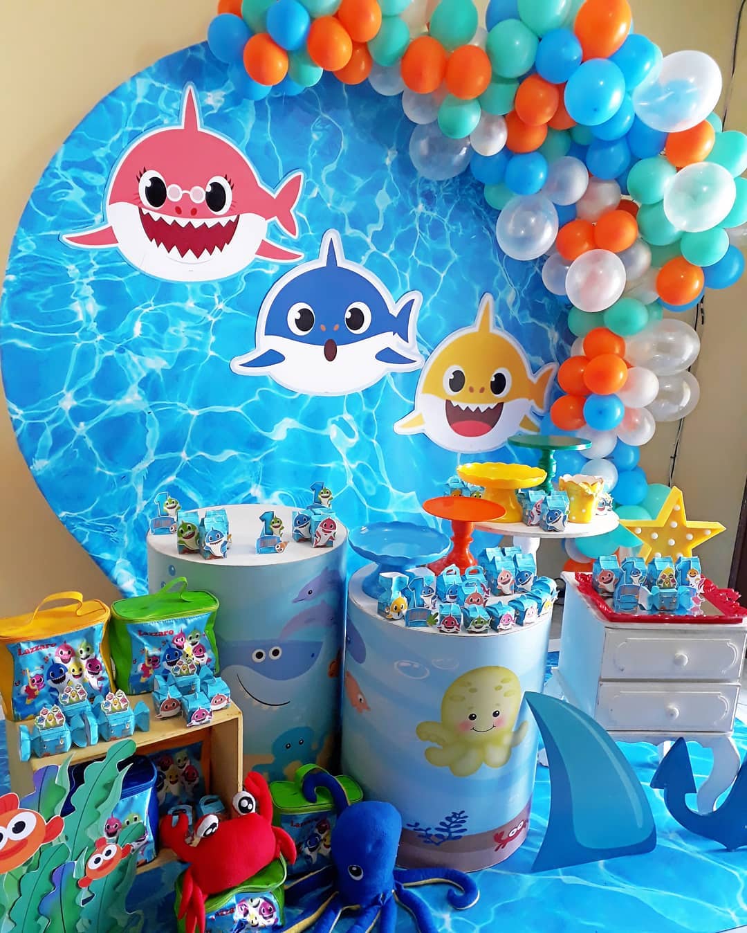 festa baby shark Masculina