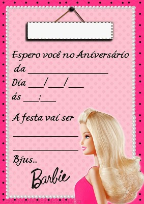 festa barbie Convite