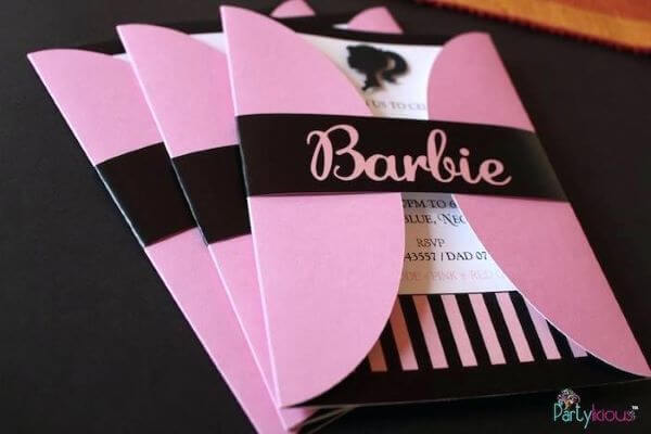 festa barbie Convite