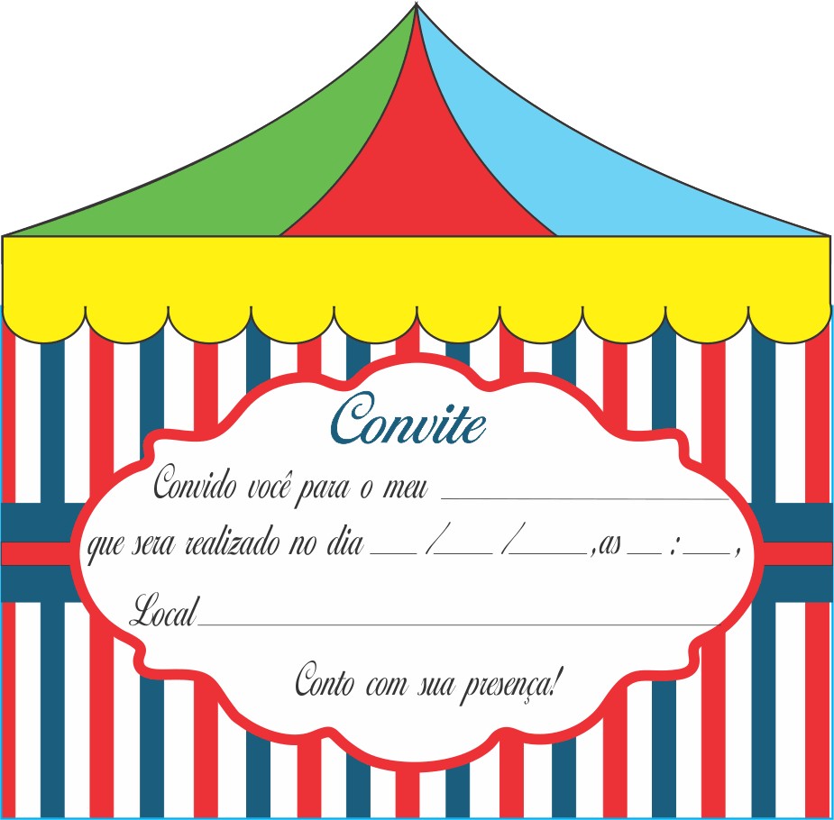 festa circo Convite