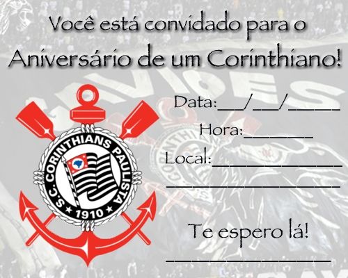 festa corinthians Convite