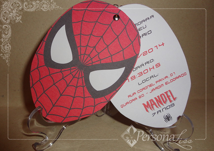 festa homem aranha Convite