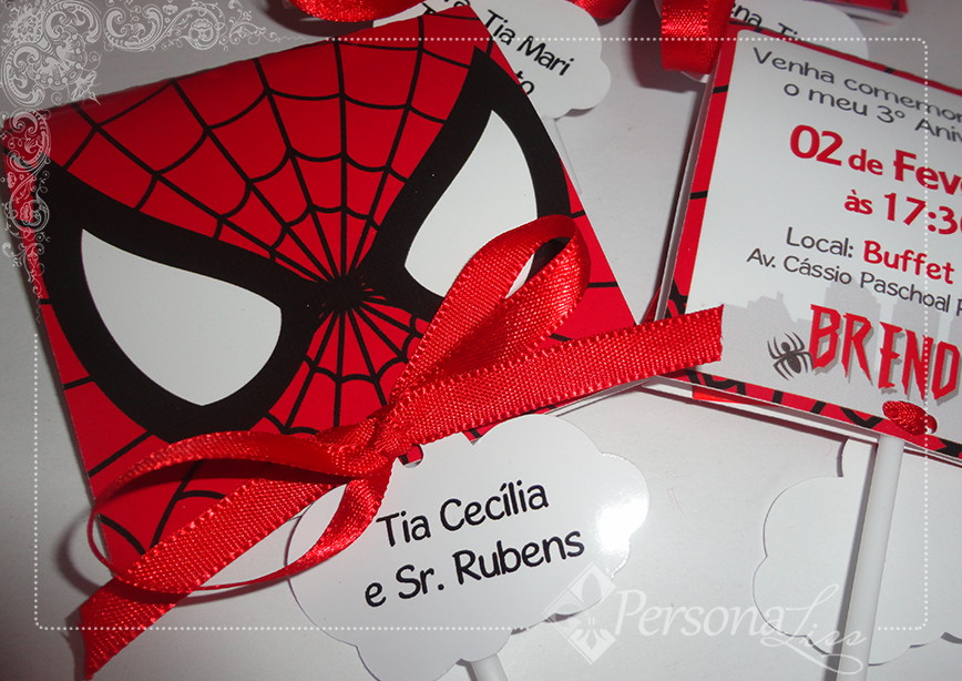 festa homem aranha Convite