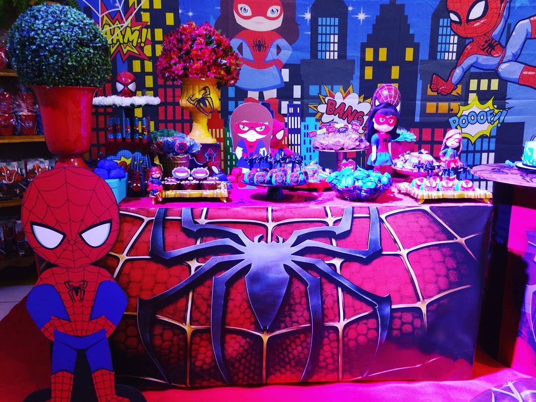 festa homem aranha Feminina