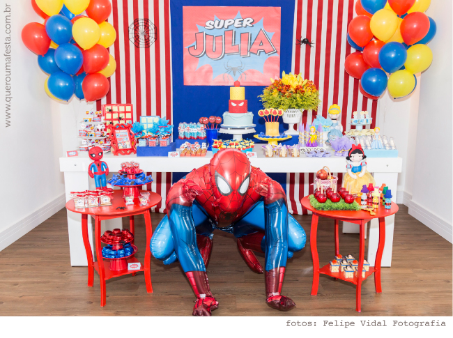 festa homem aranha Feminina