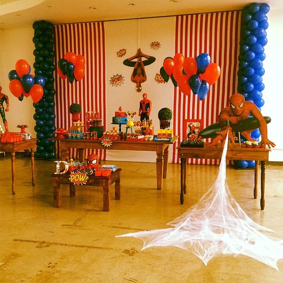 festa homem aranha Luxo