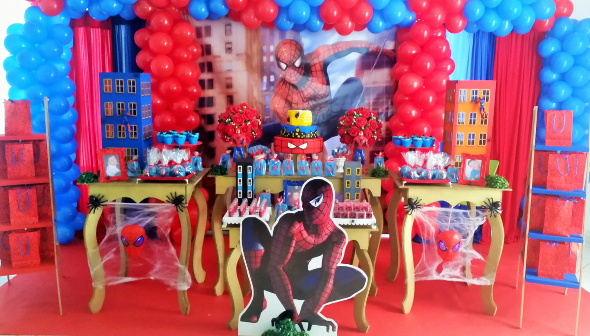 festa homem aranha Luxo