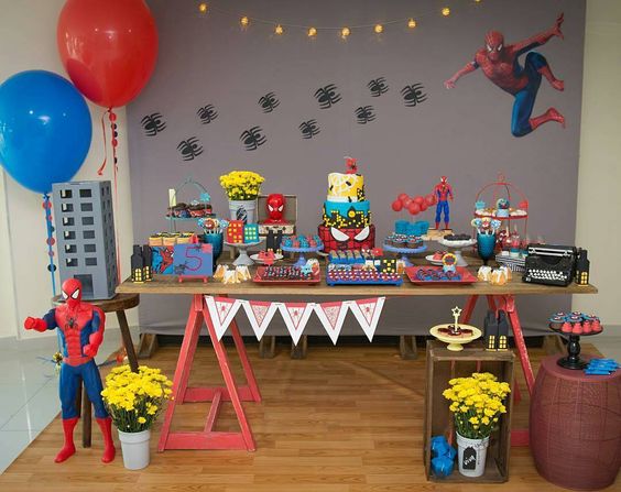 festa homem aranha Simples