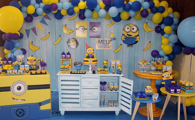 festa minions Azul