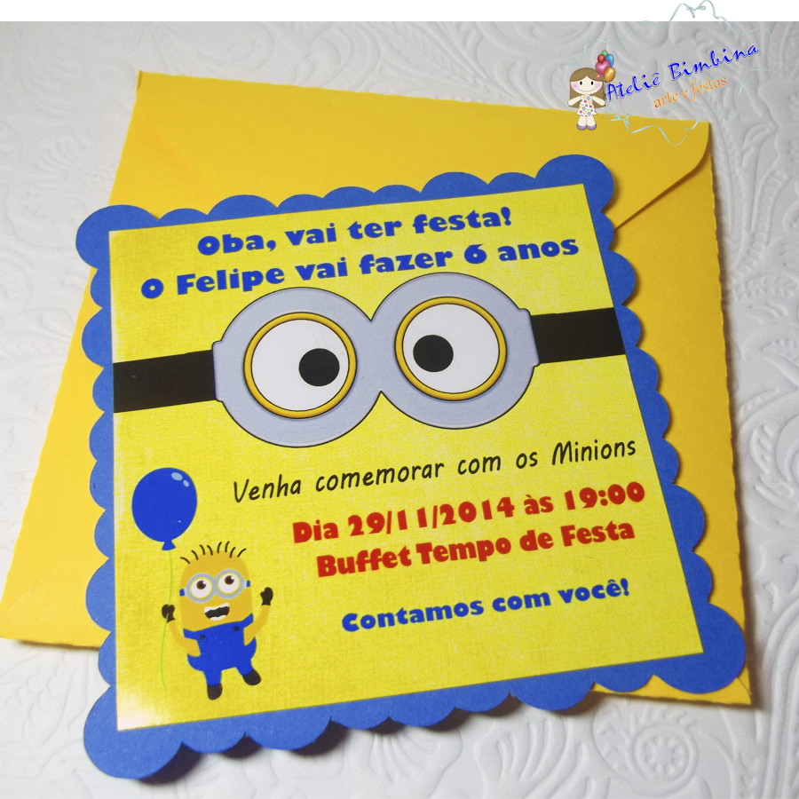 festa minions Convite