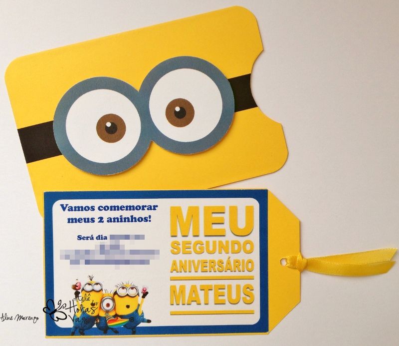 festa minions Convite