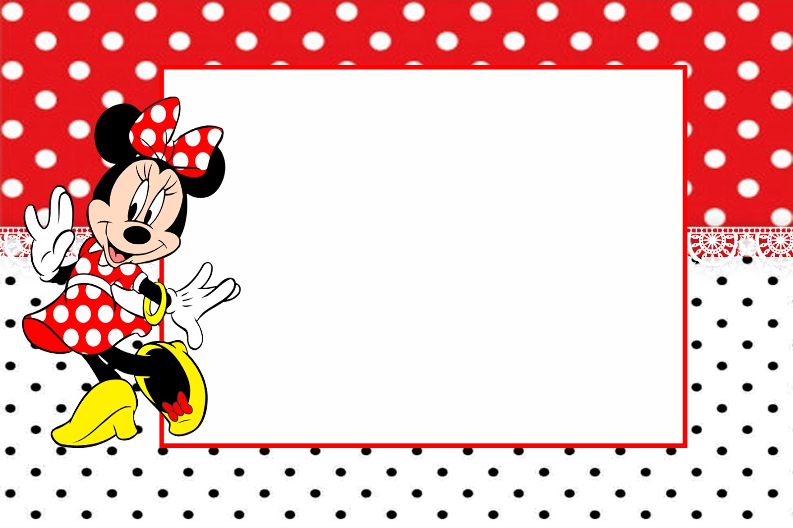 convite da minnie Para Imprimir