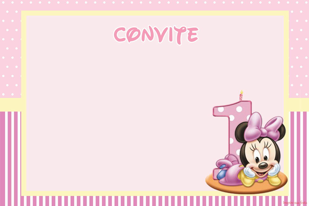 convite da minnie Para Imprimir