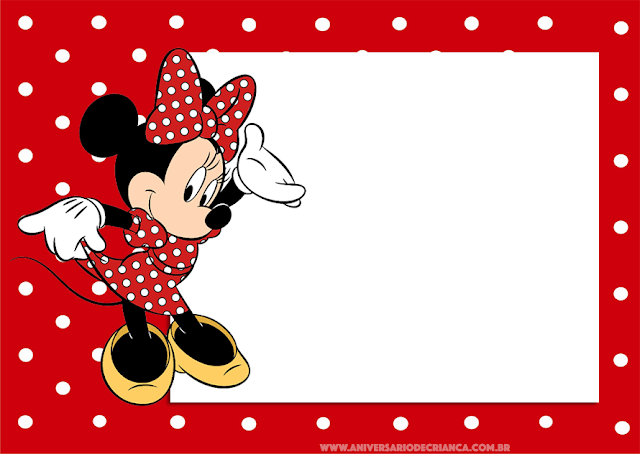 convite da minnie Para Imprimir