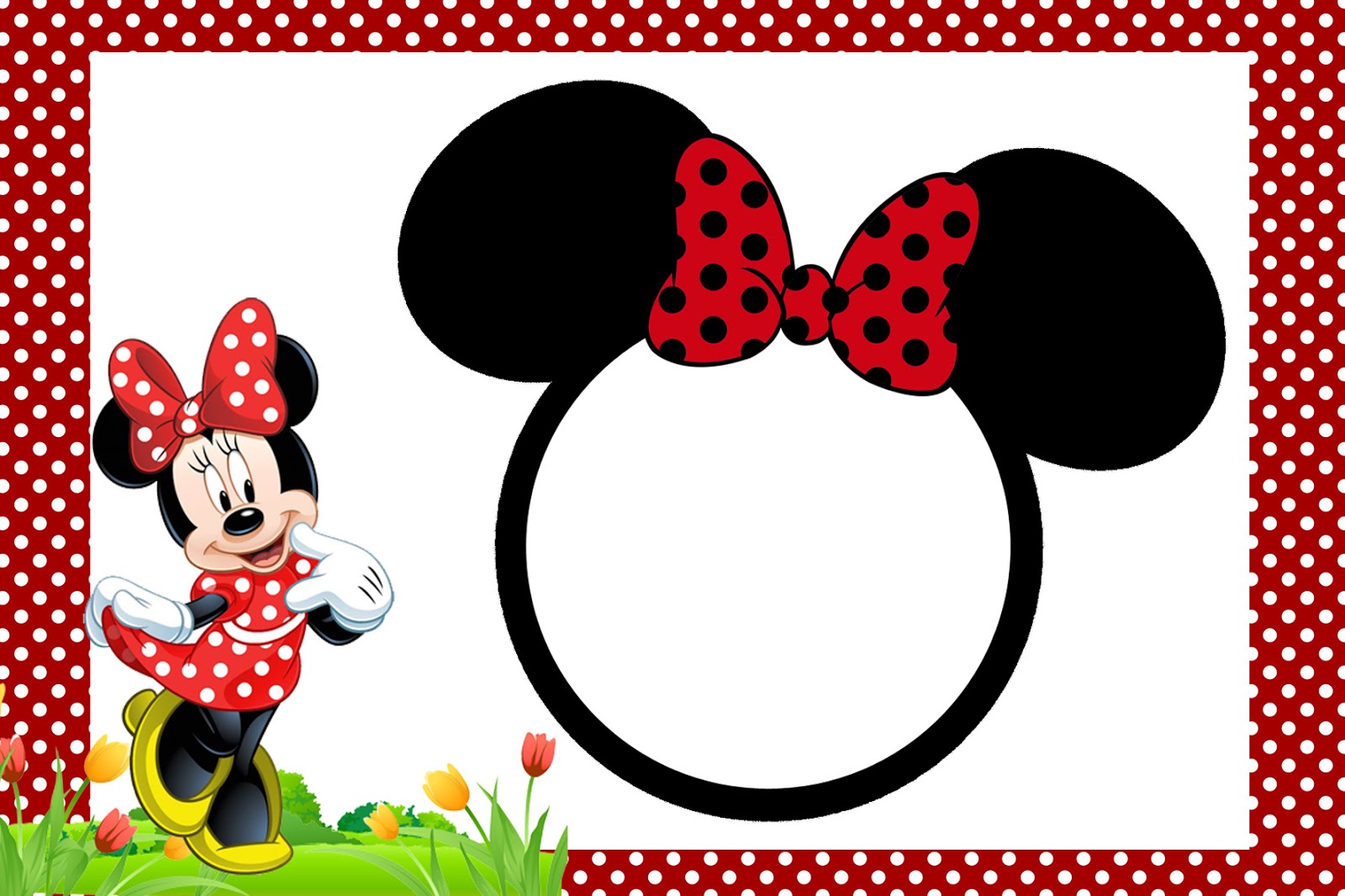 convite da minnie Para Imprimir