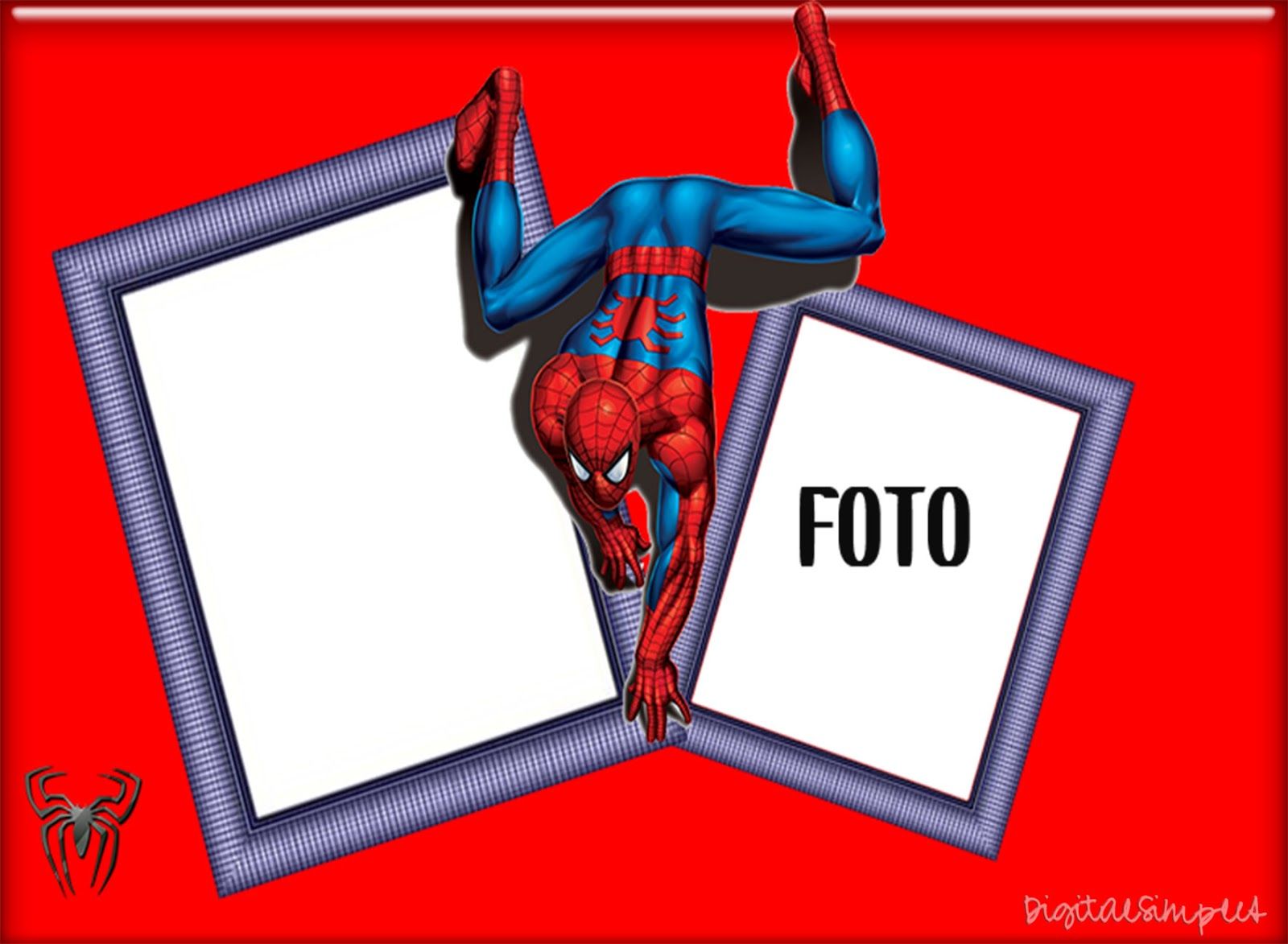 Convite Homem-Aranha Com Foto