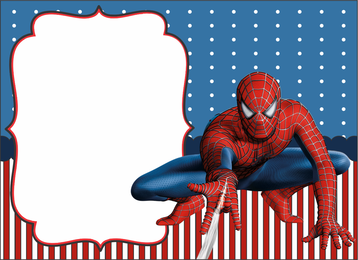 Convite Homem-Aranha Em Branco